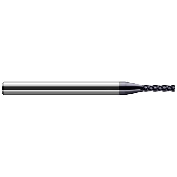 Miniature End Mill - Corner Radius - Long Flute, 0.0390